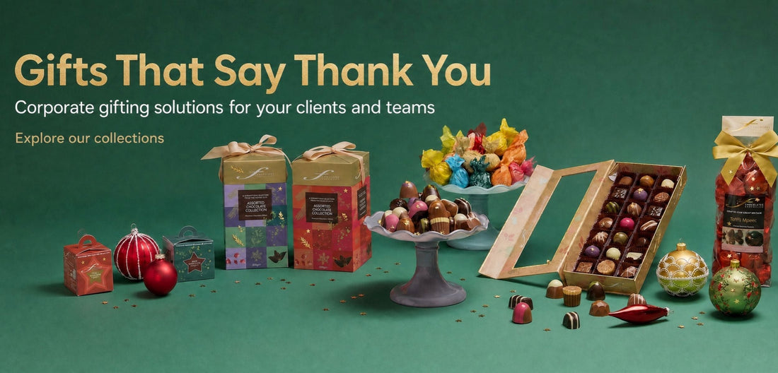 Corporate Gifts for staff, customers , clients , teachers. Luxury Premium Chocolate Boxes 