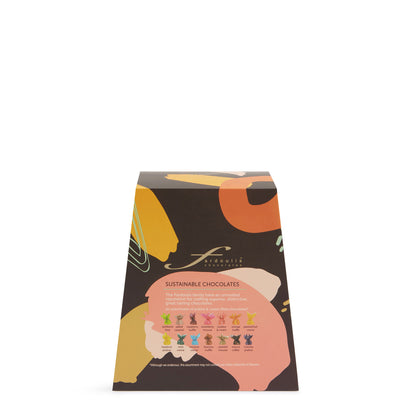 Discover 15 assorted crème- and truffle-filled couverture chocolates in the 150g Art Deco Peaches gift box from Fardoulis Chocolates.