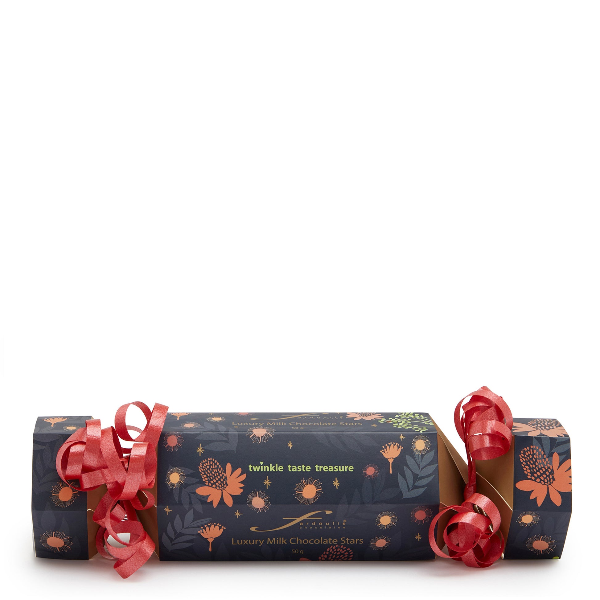 Botanical teal milk chocolate bon-bon 50g – gourmet milk chocolate treat
