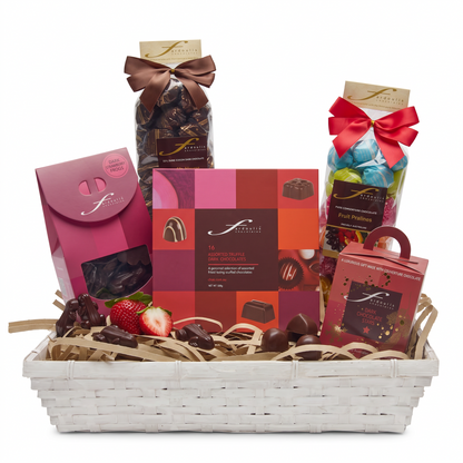 Dark Chocolate Gourmet  Christmas Hamper with Champagne