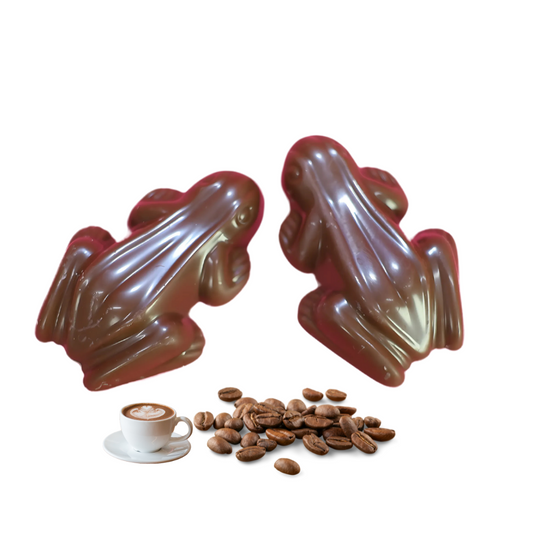 Coffee flavored milk chocolate frog gourmet confectionery