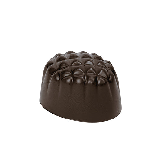 Handmade dark chocolate with pineapple filling, artisan tropical chocolate