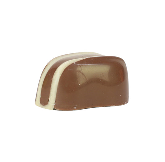 “Handmade milk chocolate with coffee infusion, artisan coffee chocolate.”