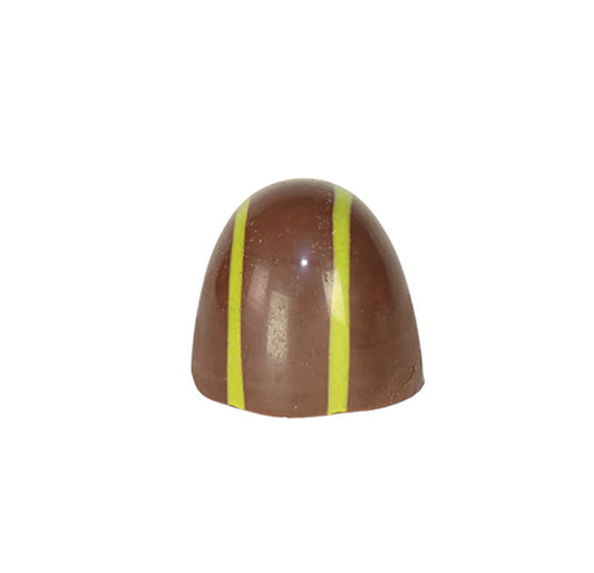 Milk chocolate with tangy rainforest lime centre, handmade in Australia