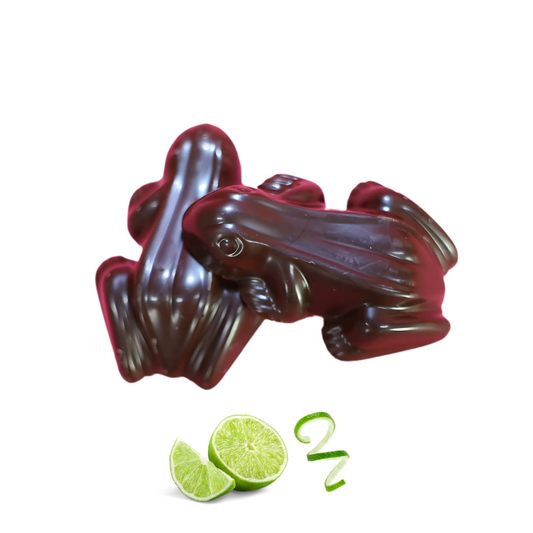 Premium dark lime frogs Australian chocolate