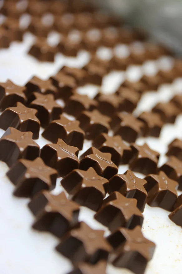 Foiled Solid Milk Chocolate  Stars