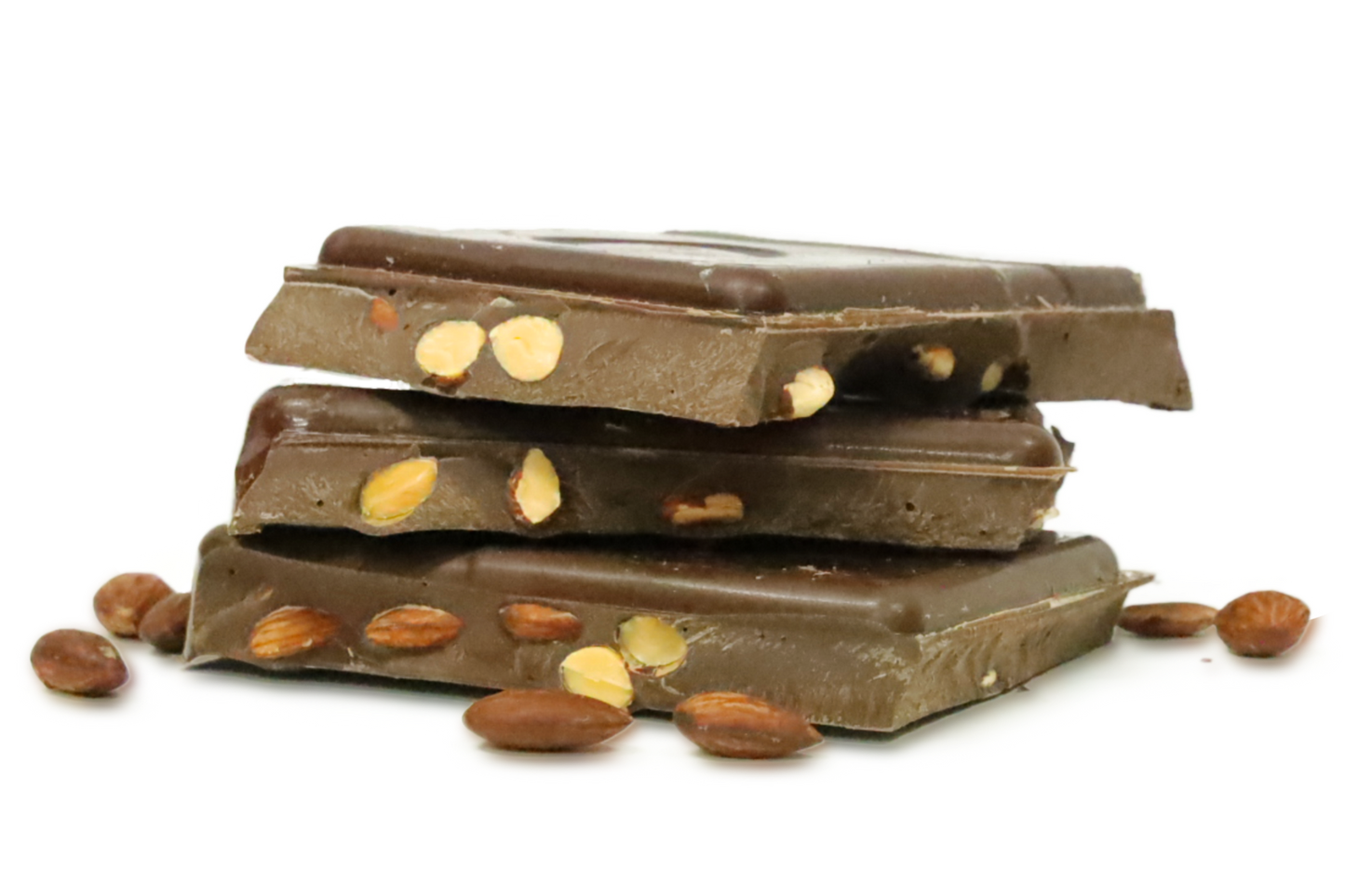 Dark chocolate almond slab 100g – premium dark chocolate with roasted almonds
