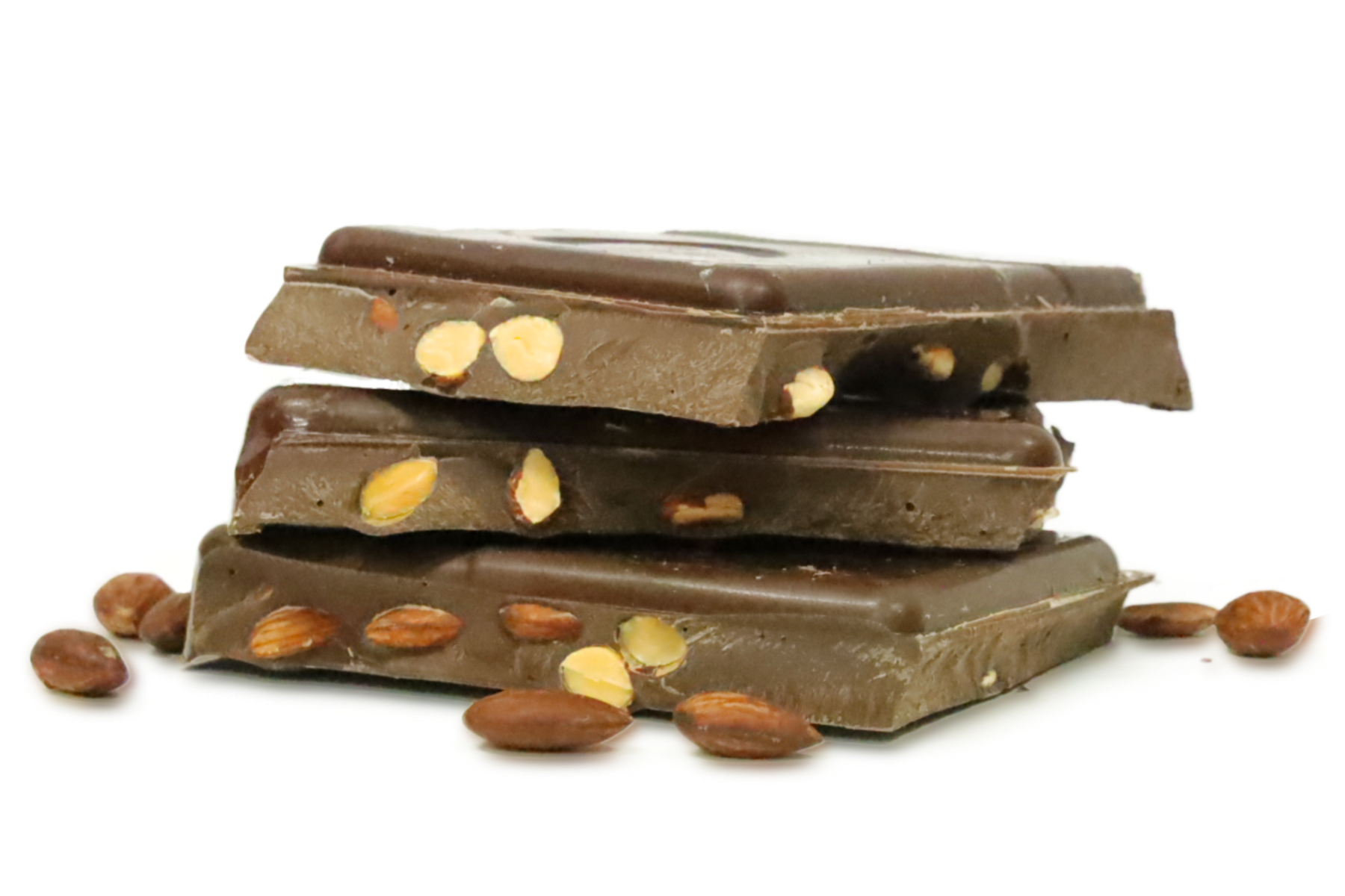 Dark chocolate almond slab 100g – premium dark chocolate with roasted almonds