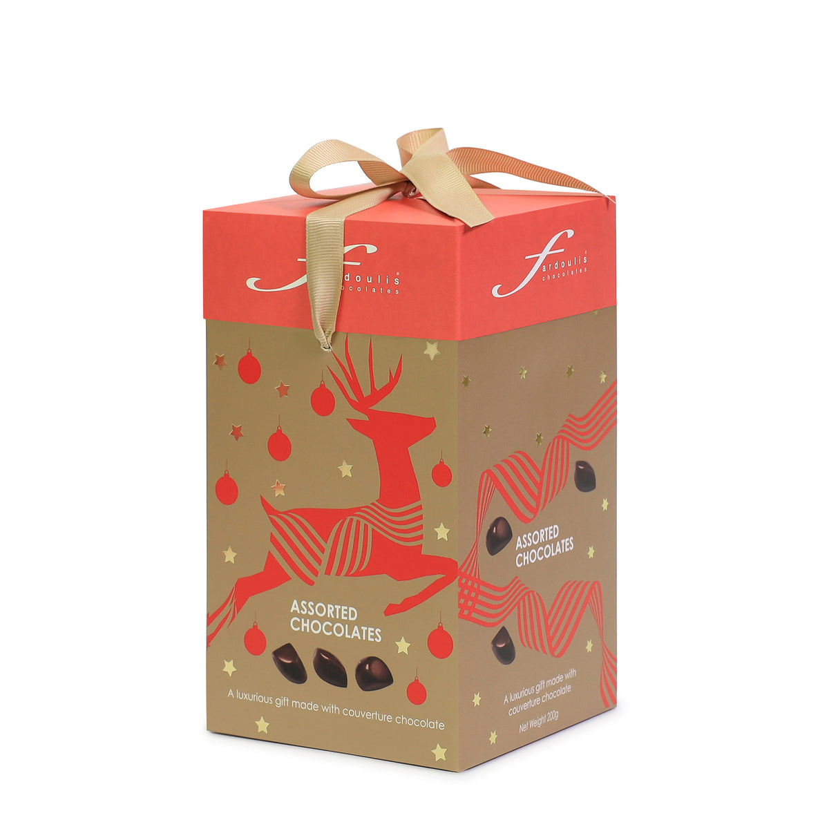 Order online the best gourmeet chocolates gifts from Fardoulis Chocolates. Shop  Christmas Ribbon  Gold  Gift Box , 200 Gram gift boxes & more online. 